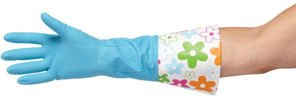 Kitchen Craft Fun Rubber Gloves - Light blue