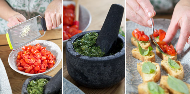 Bruschetta with Tomato and Basil