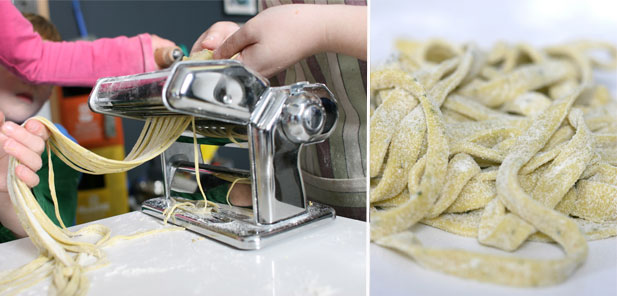 Homemade pasta tagliatelle Minichefs making homemade pasta