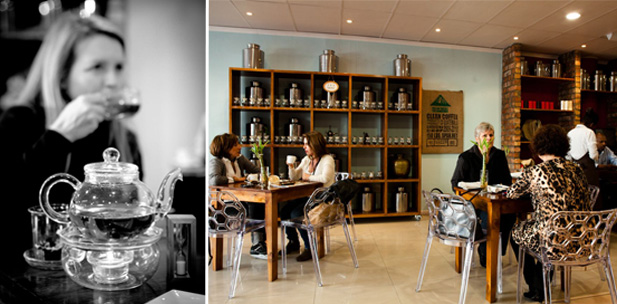 Happy tea drinkers at Oways Oways teacafe