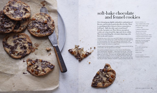 chocolate and fennel cookies from Annie Bell's Baking bible