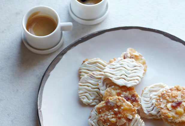 White chocolate florentines from Annie Bell's Baking Bible