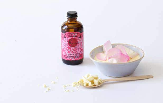White chocolate and rose water ice cream white chocolate ice cream with rose water essence