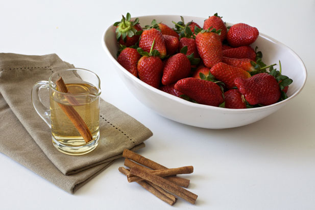 Rose water syrup with cinnamon spice