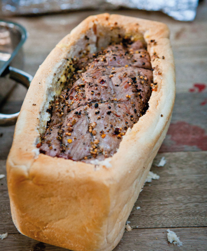 Justin Bonello's braaied beef wellington